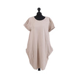 Plain Italian Slouchy Dress - Fleur